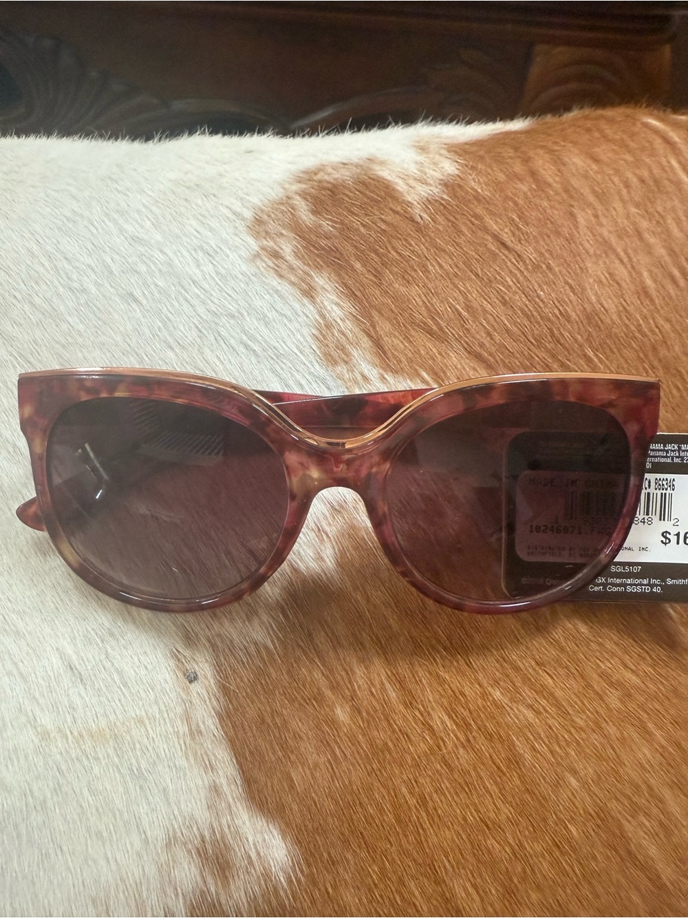 Panama Jack Brand Tortoiseshell Round Sunglasses NWT